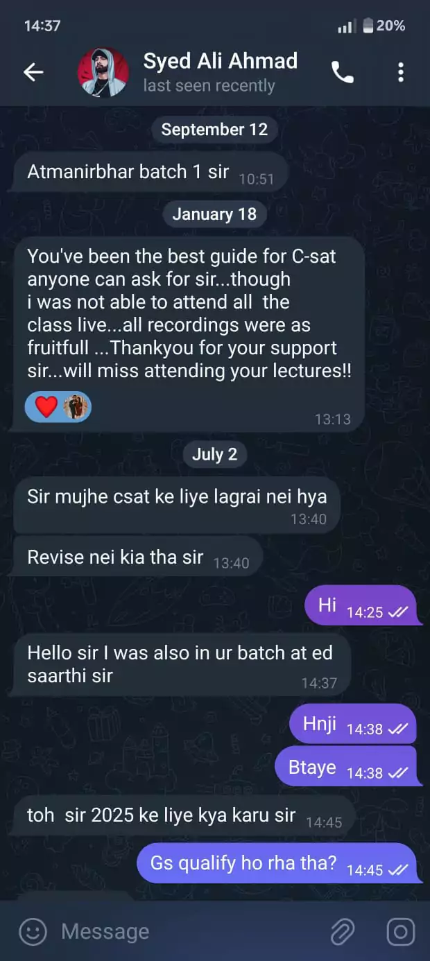 Learner's note on recorded classes